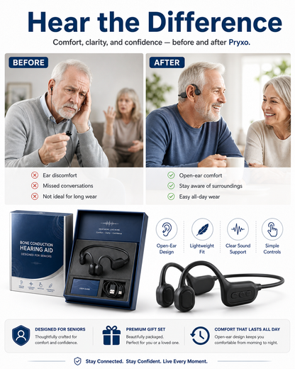 🏆Flash Sale⚡ 50K+ SOLD⏰👂Revitalize your ears again💖Advanced Bone Conduction Smart Hearing Headphones