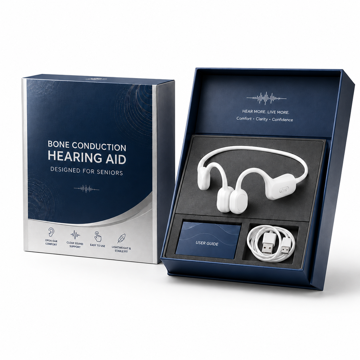🏆Flash Sale⚡ 50K+ SOLD⏰👂Revitalize your ears again💖Advanced Bone Conduction Smart Hearing Headphones
