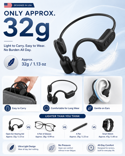 🏆Flash Sale⚡ 50K+ SOLD⏰👂Revitalize your ears again💖Advanced Bone Conduction Smart Hearing Headphones