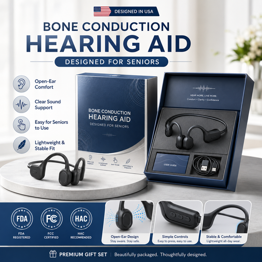 🏆Flash Sale⚡ 50K+ SOLD⏰👂Revitalize your ears again💖Advanced Bone Conduction Smart Hearing Headphones
